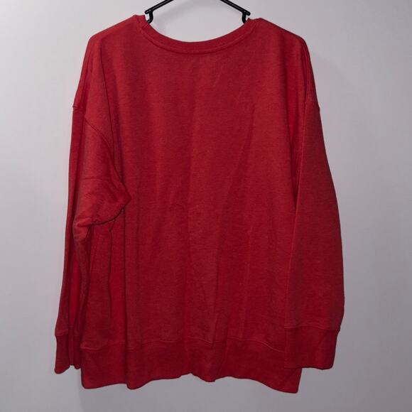 Holiday Time Red Farm Fresh Christmas Trees Sweatshirt - Size Large (12-14) - Picture 2 of 5